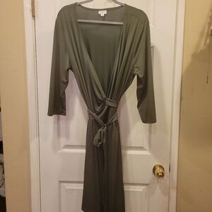 LULAROE Slip Dress in Olive Size XL